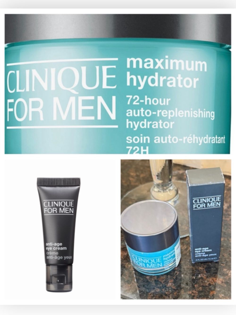 Clinique For Men Maximum Hydrator 72-hour Hydrator & Anti -Age BUNDLE of 2 $88
